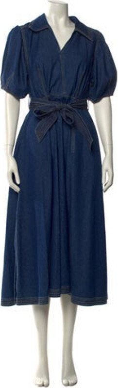 Cefinn Shirtdress Blue Short Sleeve with Collar