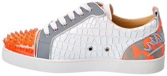 Christian Louboutin Fun Louis Junior Spikes Croc-Embossed Leather Sneaker -  ShopStyle