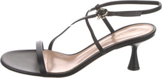 Gianvito Rossi Leather Slingback Sandals Black Crossover Straps & Buckle Closure at Ankles Unfortunately due to restrictions this item may not be eligible for shipping in all areas.