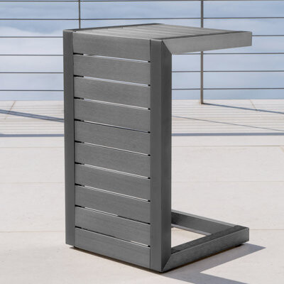 Latitude Run Grey Table For Backyard - Aluminum Rust- Aluminum In Outdoor Furniture Essential