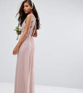 Thumbnail for your product : Tfnc Tall Wedding Pleated Maxi Dress With Open Back Detail