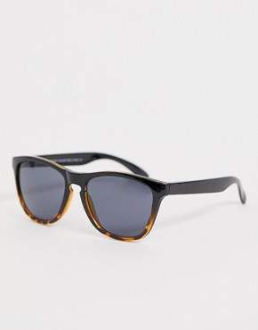 7x SVNX square frame sunglasses in black and tort mix