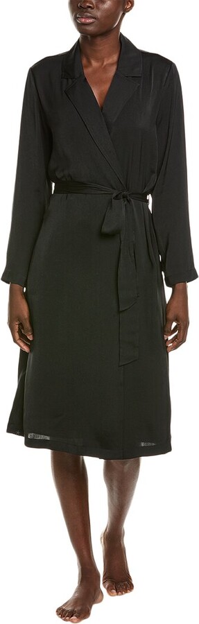 Barefoot Dreams Washed Satin Notch Collar Robe