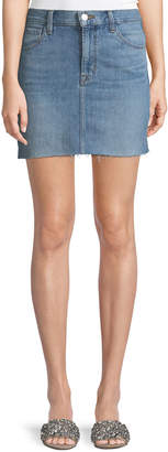 J Brand Bonny Mid-Rise A-Line Mini Denim Skirt