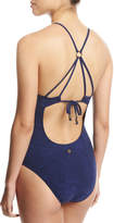 Thumbnail for your product : Nanette Lepore Peace Love Goddess One-Piece Swimsuit, Blue