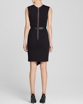 Thumbnail for your product : ABS by Allen Schwartz Dress - Sleeveless Tuxedo Houndstooth Knit Sheath