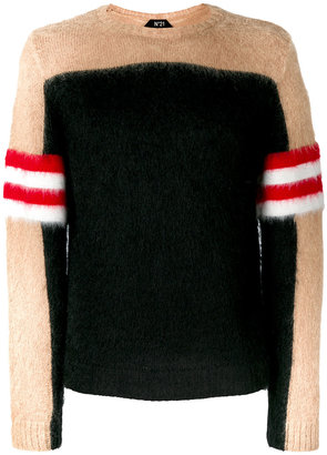No.21 colour block jumper