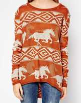 Thumbnail for your product : RVCA Buddy Sweater With Horse Print