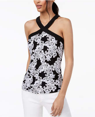 INC International Concepts Printed Halter Top, Created for Macy's