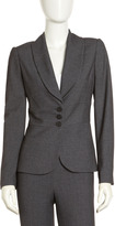 Thumbnail for your product : Neiman Marcus Birdseye Jacket, Charcoal