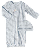 Thumbnail for your product : Little Me Newborn Boys 0-3 Months Blue Sleeping Bear Gown 2-Piece Set - Smart Value