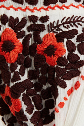 Antik Batik Paola Embroidered Cotton-crepon Top