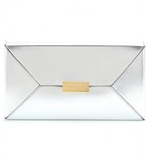 Thumbnail for your product : Stella McCartney Beckett faux metallic-leather clutch