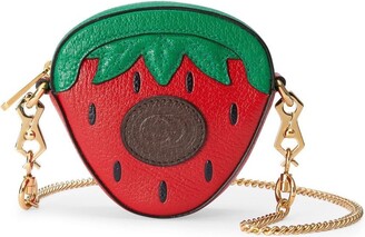 Gucci Leather Bag With Red Green Strap | ShopStyle