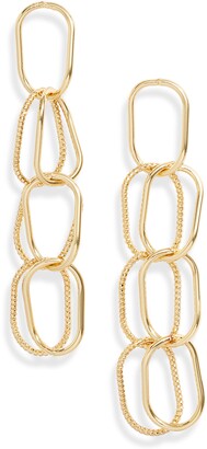 Sterling Forever Mixed Link Drop Earrings