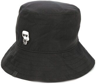 Karl Lagerfeld Paris K/Ikonik-print bucket hat - ShopStyle