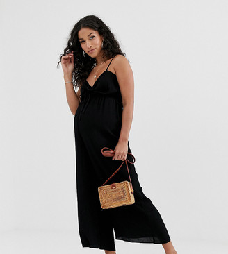 Asos DESIGN Maternity cami jumpsuit with gathered bodice detail