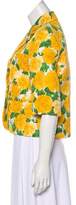 Thumbnail for your product : Michael Kors Floral Print Notch-Lapel Blazer Yellow Floral Print Notch-Lapel Blazer