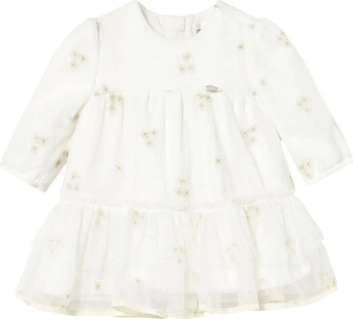 Mayoral Floral-Print Tulle Dress