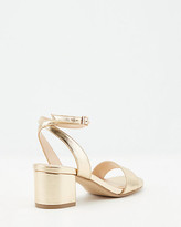 Thumbnail for your product : Le Château Faux Leather Open Toe Block Heel Sandal
