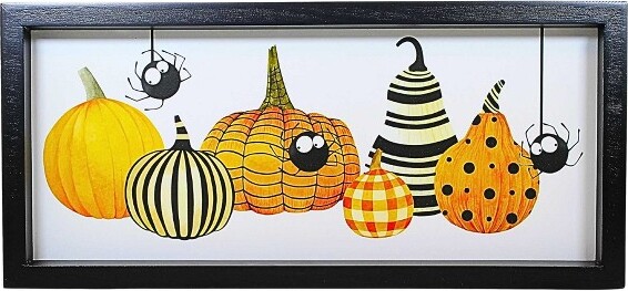 Transpac Transpac7.25InHocusPocusWallDecorHalloweenWallArtDecor,HalloweenDecorPumpkinsSpidersCobweb(1PC)