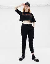 Thumbnail for your product : Ivy Park Metallic Logo Crop Tee-Black