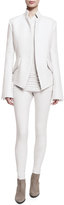 Thumbnail for your product : Urban Zen Sculpted Wool-Blend Jacket, White Smoke