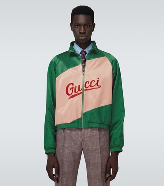 Gucci Cotton viscose jacket with script