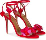 Thumbnail for your product : Aquazzura Happy Hearts 105 Suede sandals