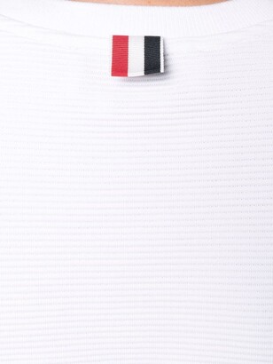 Thom Browne RWB stripe ottoman-rib short-sleeve T-shirt