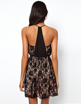 Thumbnail for your product : ASOS Lace Soft Wrap Skater Dress
