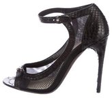 Thumbnail for your product : Tom Ford Snakeskin-Trimmed Pumps