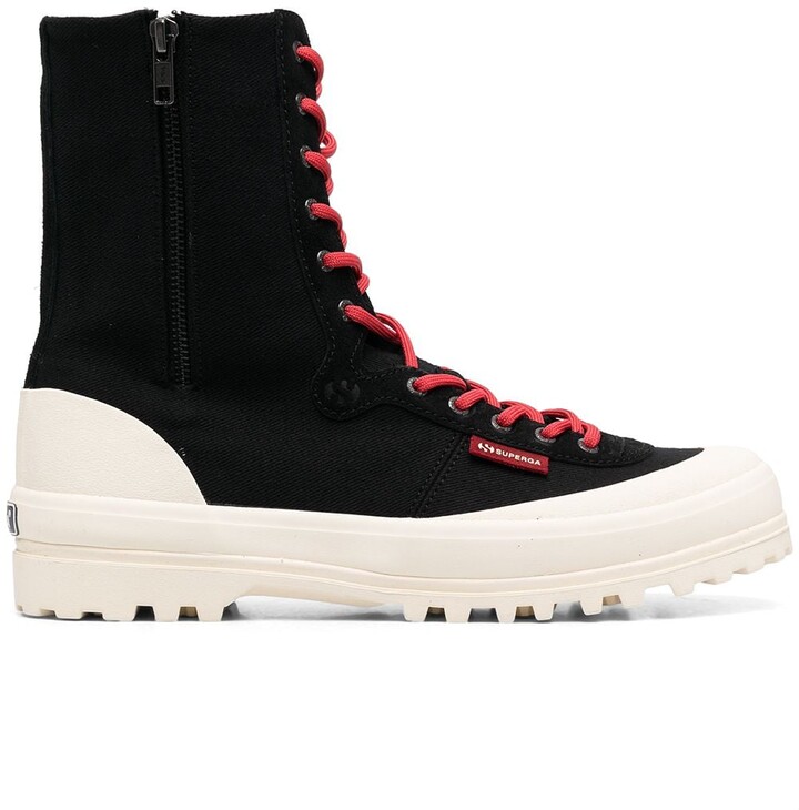 superga 2287 exclusive leopard faux pony wedge trainers