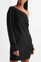 Thumbnail for your product : Alexander Wang T by Off-the-shoulder Ribbed Merino Wool-blend Mini Dress - Black