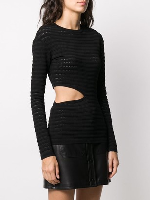 Frankie Morello Perforated Cut-Out Top