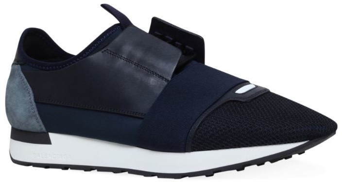 balenciaga race runners navy blue
