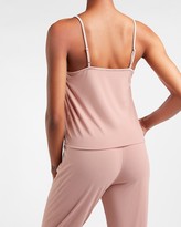 Thumbnail for your product : Express Silky Sueded Jersey Cinched Tie Front Cami