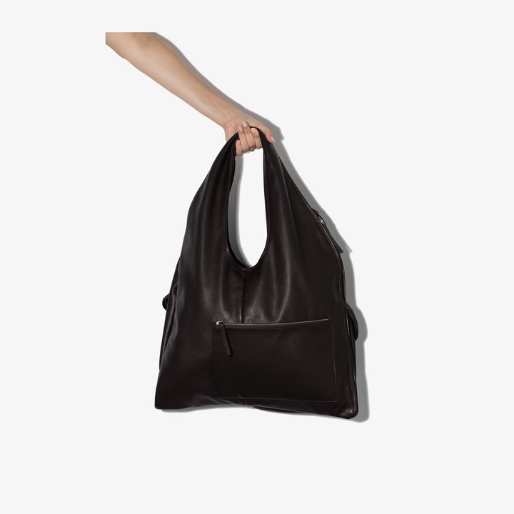 Lemaire brown Reporter leather shoulder bag - ShopStyle