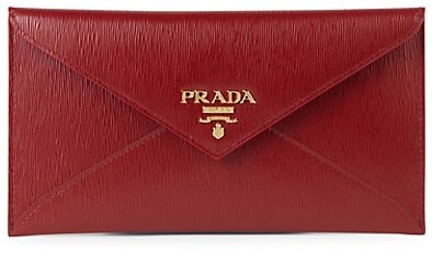 Prada Leather Envelope Wallet - ShopStyle