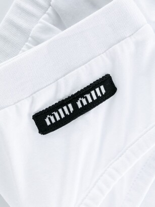 Miu Miu Logo Patch Cotton Briefs - ShopStyle Panties