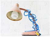 Thumbnail for your product : EarthSeaWarrior Pink Industrial Gooseneck Desk Lamp with Baby Blue Cord