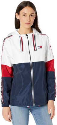 Tommy Hilfiger womens Cropped Tri-color Jacket - ShopStyle