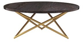 Armen Living Coffee Table : Atala Veneer Coffee Table Brown Gold Armen Living Target : A coffee table is the focus of any living room furniture layout and creates the perfect spot for entertaining.