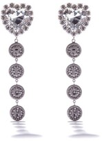 Thumbnail for your product : Alessandra Rich Crystal-embellished Logo Earrings - Crystal