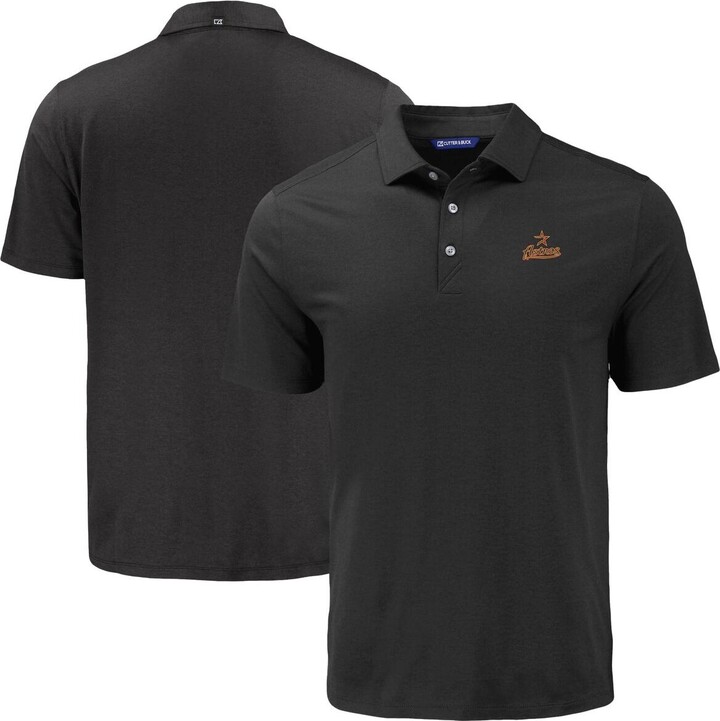 Cutter & Buck Men's Black Houston Astros Coastline Epic Comfort Eco Polo Shirt