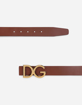 Thumbnail for your product : Dolce & Gabbana Dauphine Leather Belt
