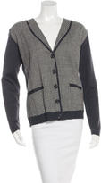 Thumbnail for your product : See by Chloe Checked Wool Cardigan