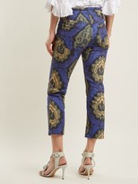 Thumbnail for your product : Isabel Marant Rupsy Floral-print Cropped Jeans - Blue Multi