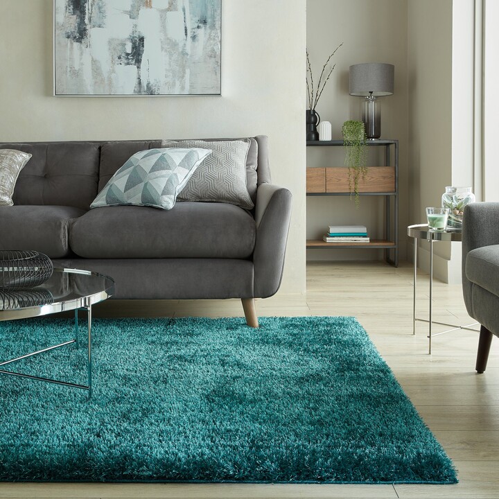 Dunelm Indulgence Shaggy Rug Indulgence Peacock ShopStyle
