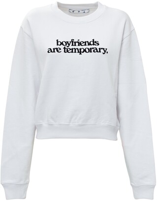 Off-White Boyfriend Cropped Sweatshirt